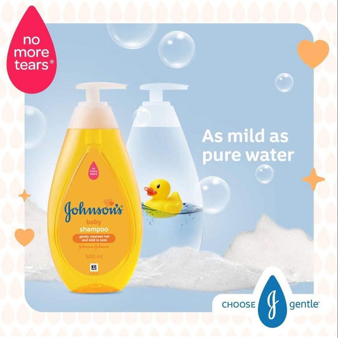 Johnson's No More Tears Baby Shampoo – 2 X 200ml Bottles – Gentle, Tear-Free Formula