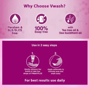 VWash Plus Expert Intimate Hygiene Wash - 100ml