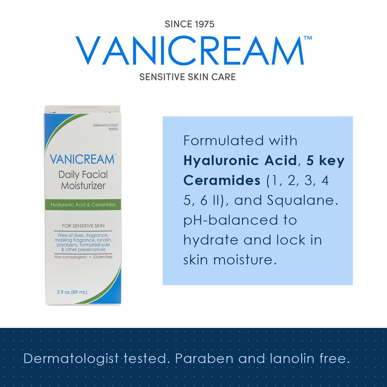 Vanicream Daily Facial Moisturizer 89ml SKINCARE SHOP