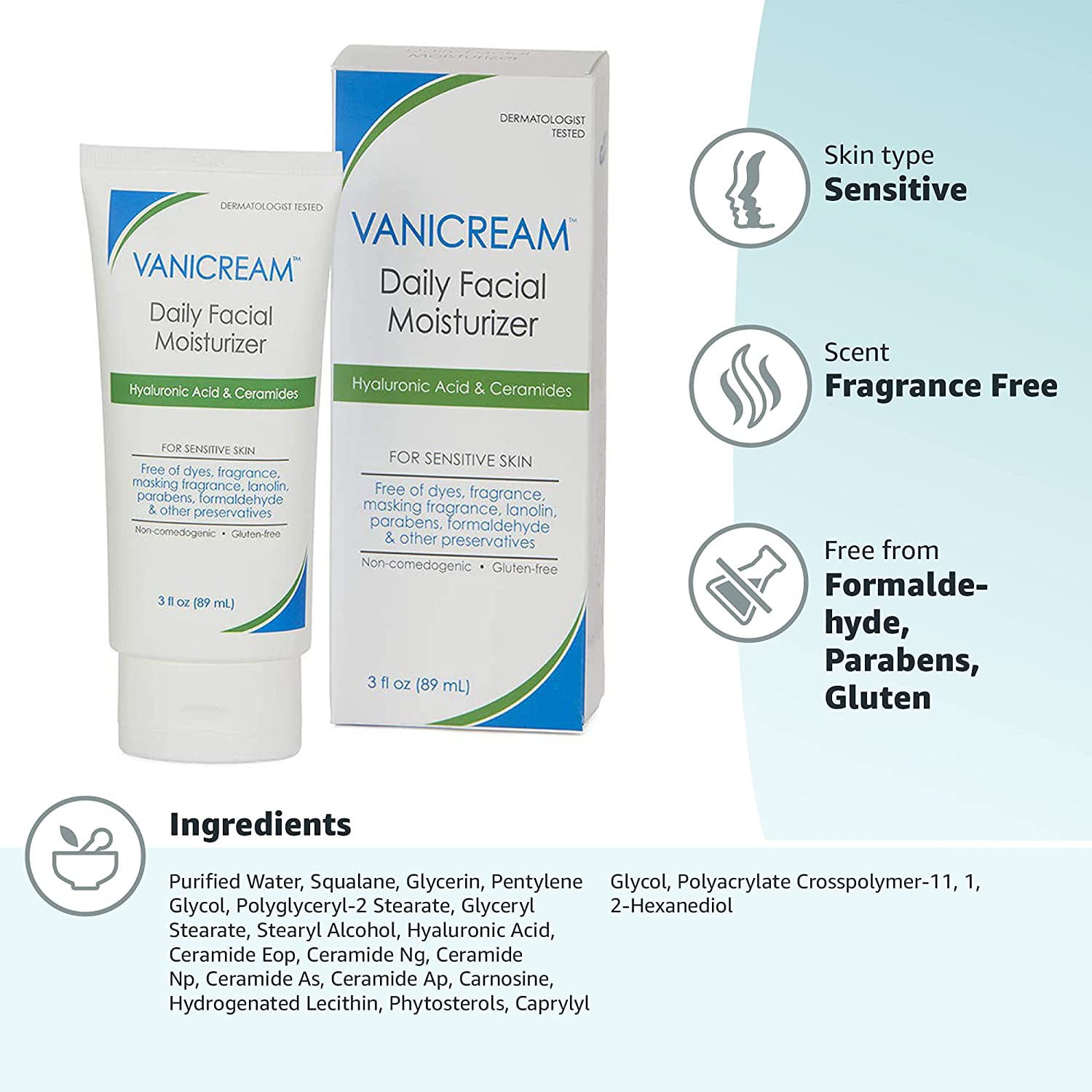 Vanicream Daily Facial Moisturizer 89ml Skincare Shop 2689