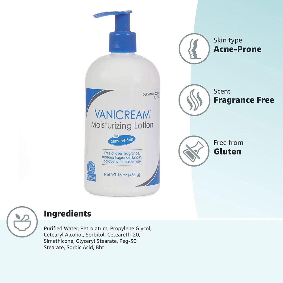 Vanicream Moisturizing Lotion 453gm SKINCARE SHOP