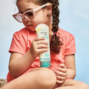 Aveeno Kids Continuous Protection Sensitive Skin oxide Sunscreen Brad Spectrum SPF 50 (88ml)