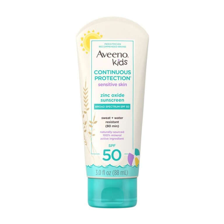Aveeno Kids Continuous Protection Sensitive Skin oxide Sunscreen Brad Spectrum SPF 50 (88ml)
