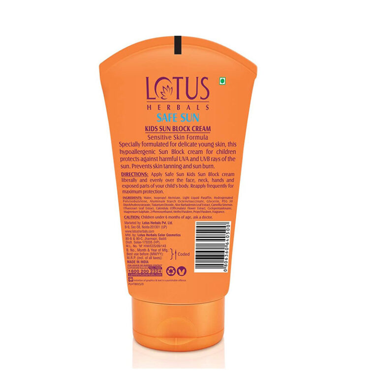 Lotus Herbals Safe Sun Kids Sun Block Cream SPF 25 (50gm)