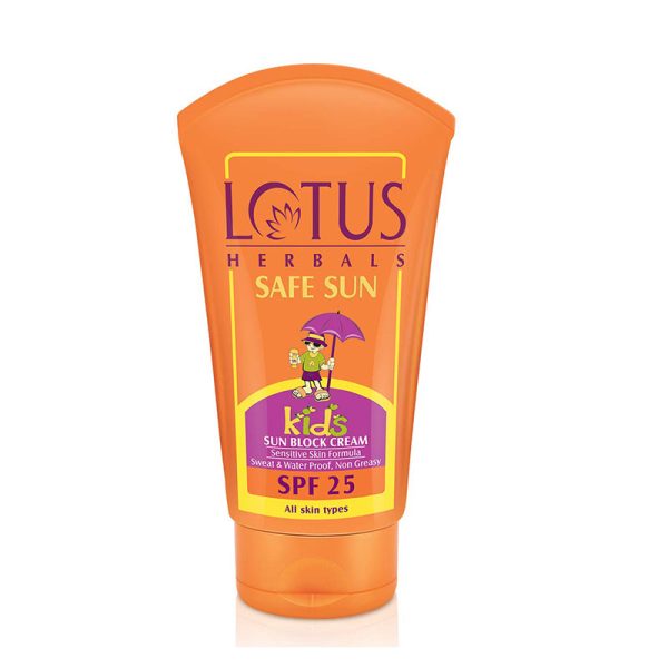 Lotus Herbals Safe Sun Kids Sun Block Cream SPF 25 (50gm)