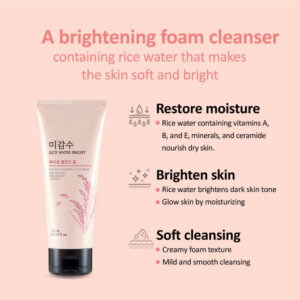 The Face Shop Rice Water Bright Facial Foaming Cleanser - 150ml