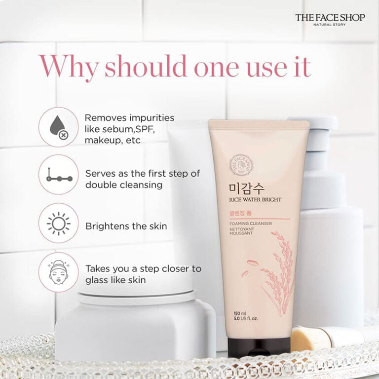 The Face Shop Rice Water Bright Facial Foaming Cleanser - 150ml
