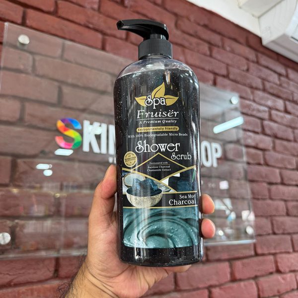 Fruiser Spa Shower Scrub Charcoal Sea Mud - 730ml