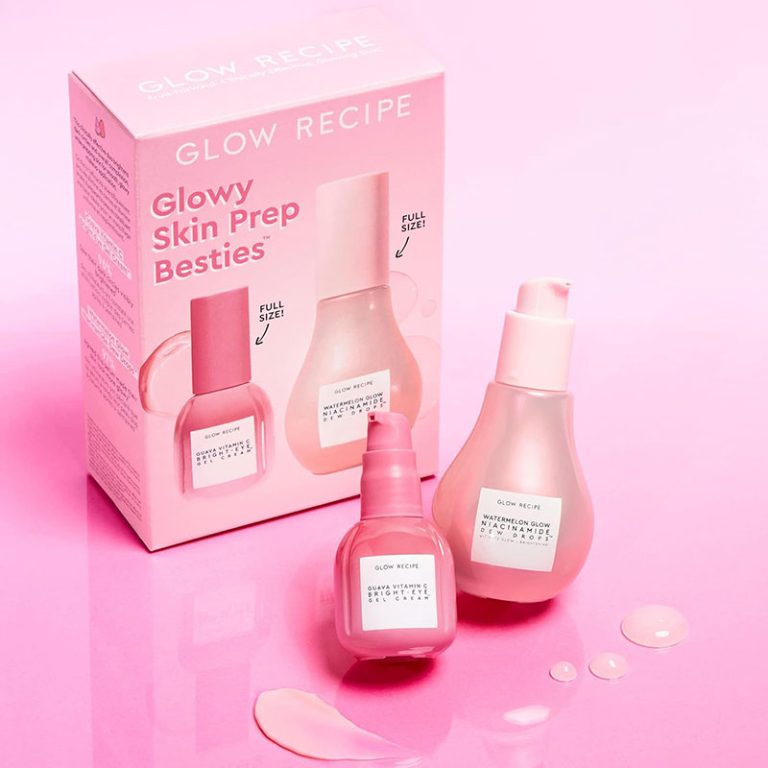 Glow Recipe - Glowy Skin Prep Besties - Watermelon Niacinamide Dew Drops (40ml) + Guava Vitamin C Eye Gel Treatment (15ml)