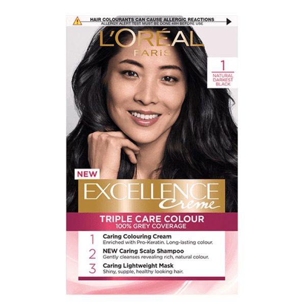 L’Oreal Excellence Creme Triple Care Colour Natural Darkest Black 1