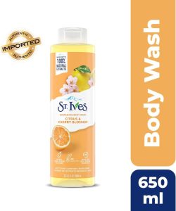 St. Ives Energizing Body Wash Cleanser Citrus & Cherry Blossom - 650ml