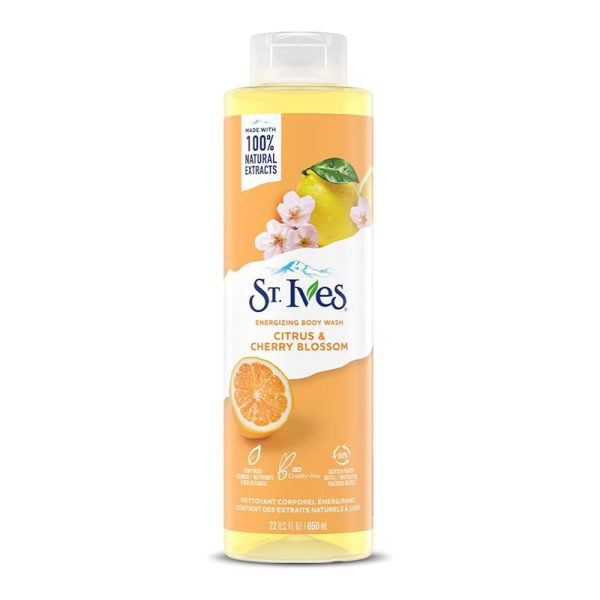 St. Ives Energizing Body Wash Cleanser Citrus & Cherry Blossom - 650ml