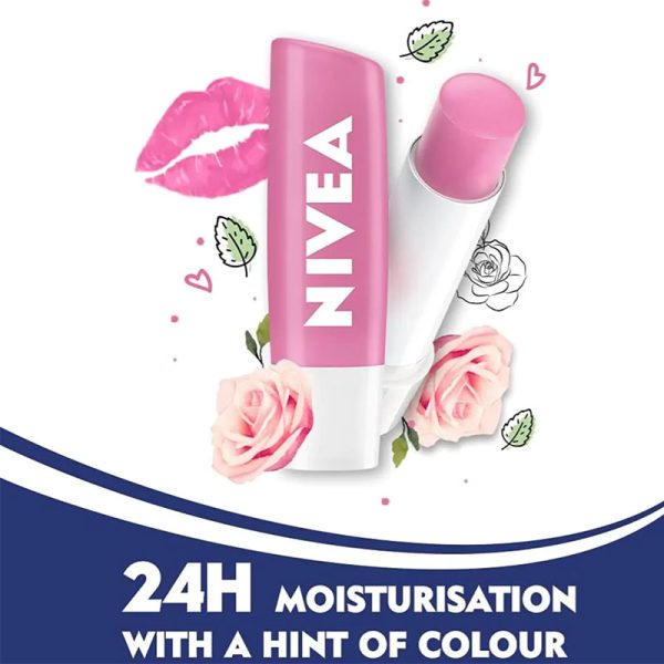 Nivea Caring Lip Balm Soft Rose - 4.8gm