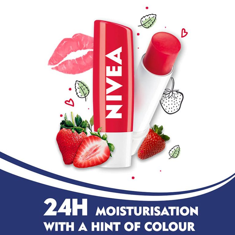 Nivea Lip Care Fruity Shine Strawberry - 4.8gm