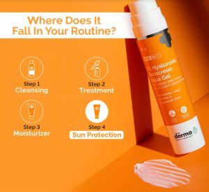 The Derma Co 1% Hyaluronic Sunscreen Aqua Gel - 50gm