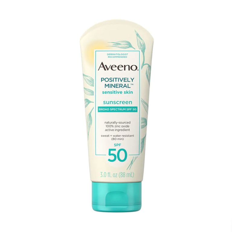 Aveeno Positively Mineral Sunscreen For Sensitive Skin SPF 50 (88ml)
