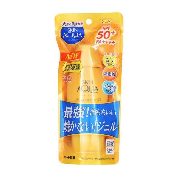 Rohto Skin Aqua Super Moisture Gel Gold Sunscreen SPF50+ PA++++ 110g