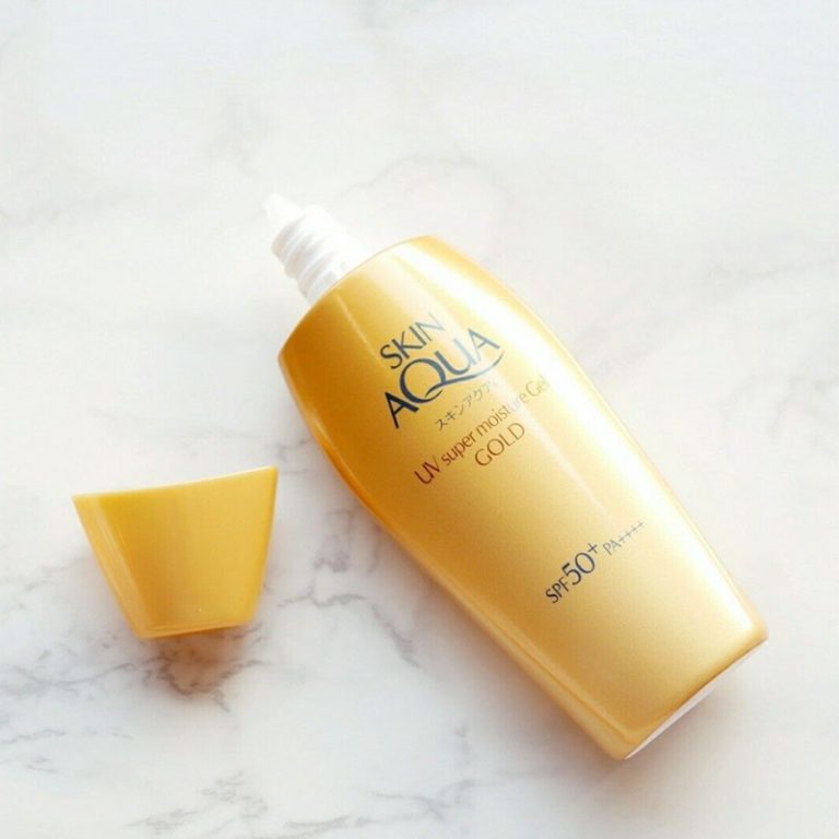 Rohto Skin Aqua Super Moisture Gel Gold Sunscreen SPF50+ PA++++ 110g