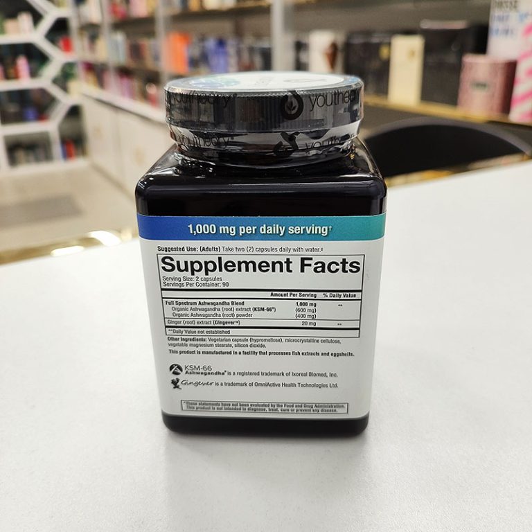 Youtheory Ashwagandha 1000 mg – 180 capsules