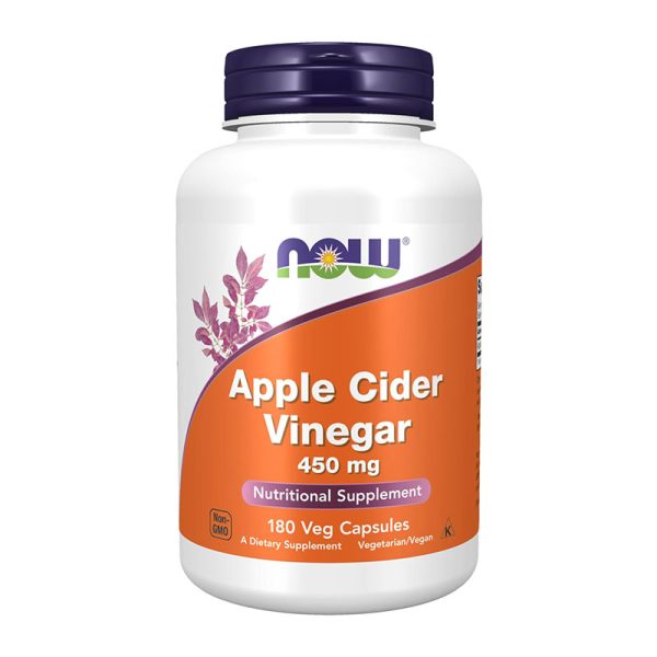 NOW Apple Cider Vinegar 450 mg - 180 Veg Capsules