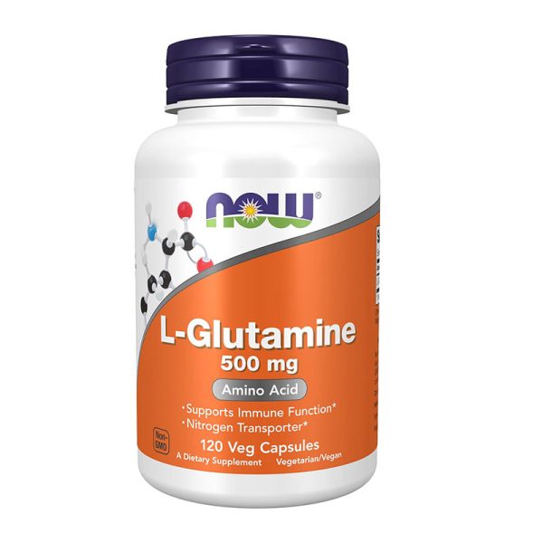 Now Foods L-Glutamine 500 mg - 120 Veg Capsules