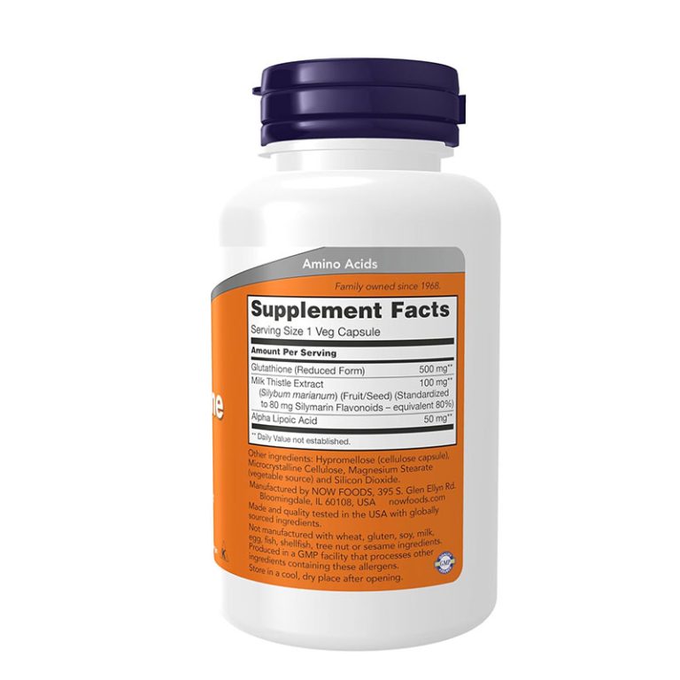 Now Glutathione 500 mg - 60 veg capsules