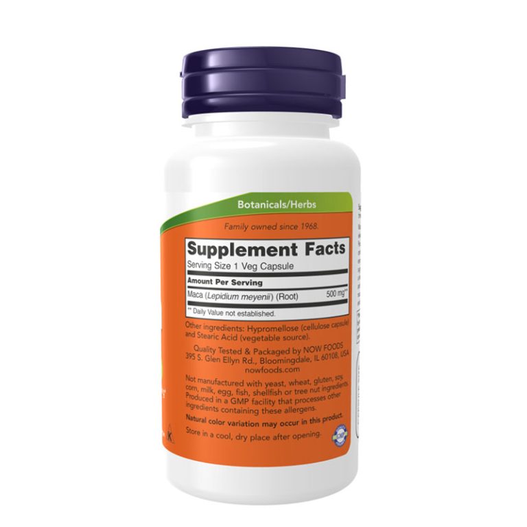 Now Maca 500 mg - 100 Capsules