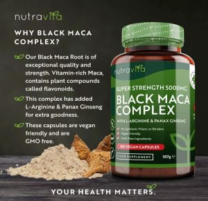 Nutravita Super Strength Black Maca Complex 5000mg - 180 capsules
