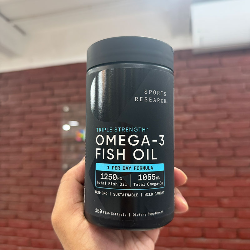 Sports Research Triple Strength Omega 3 Fish Oil 1250mg – 150 Softgels