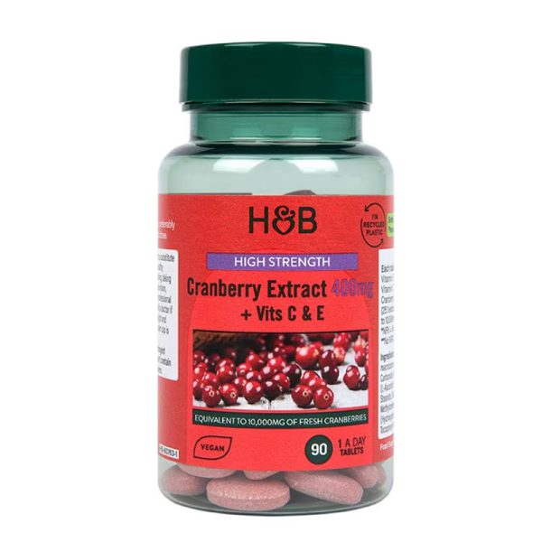 High Strength Cranberry Extract 400mg - 90 Tablets