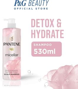 Pantene Micellar Detox & Hydrate Rose Water Extract Scalp Shampoo - 530ml