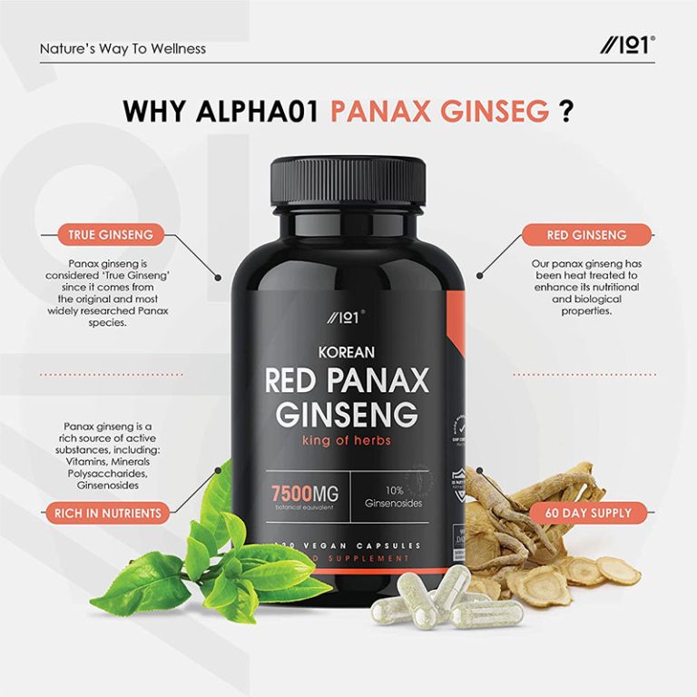ALPHA01 Panax Ginseng Extract 7500Mg