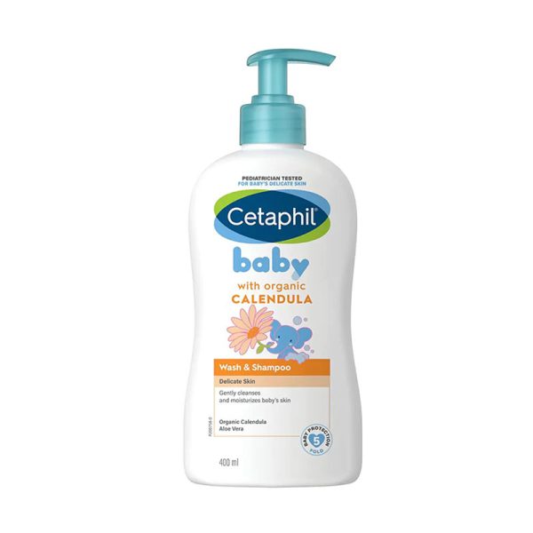 Cetaphil Baby Wash & Shampoo With Organic Calendula - 400ml