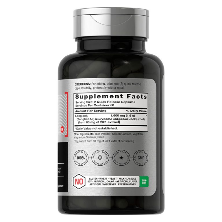 Horbaach Longjack Tongkat Ali (1600 mg) – 120 capsules