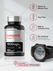 Horbaach Longjack Tongkat Ali (1600 mg) – 120 capsules