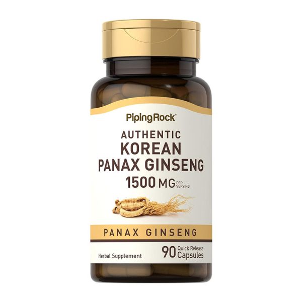 Piping Rock Korean Panax Ginseng 1500mg - 90 Capsules