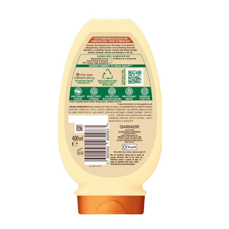 Garnier Ultimate Blends Honey Treasures Strengthening Conditioner - 400ml