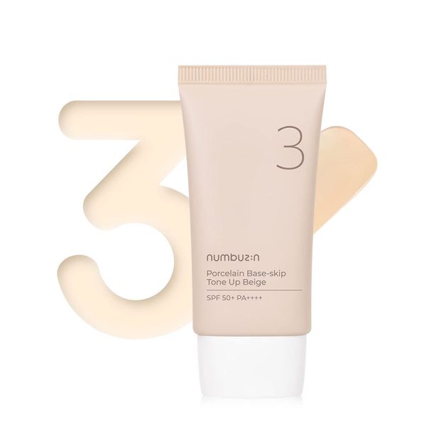 Numbuzin No.3 Porcelain Base-skip Tone Up Beige - 50ml