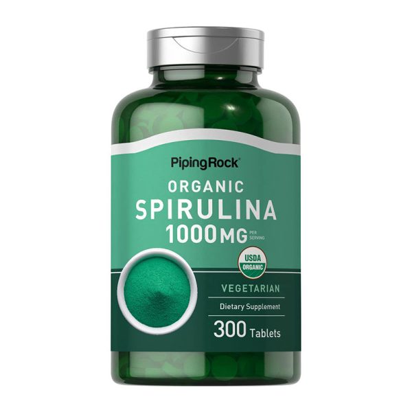 Piping Rock Organic Spirulina 1000mg - 300 Tablets