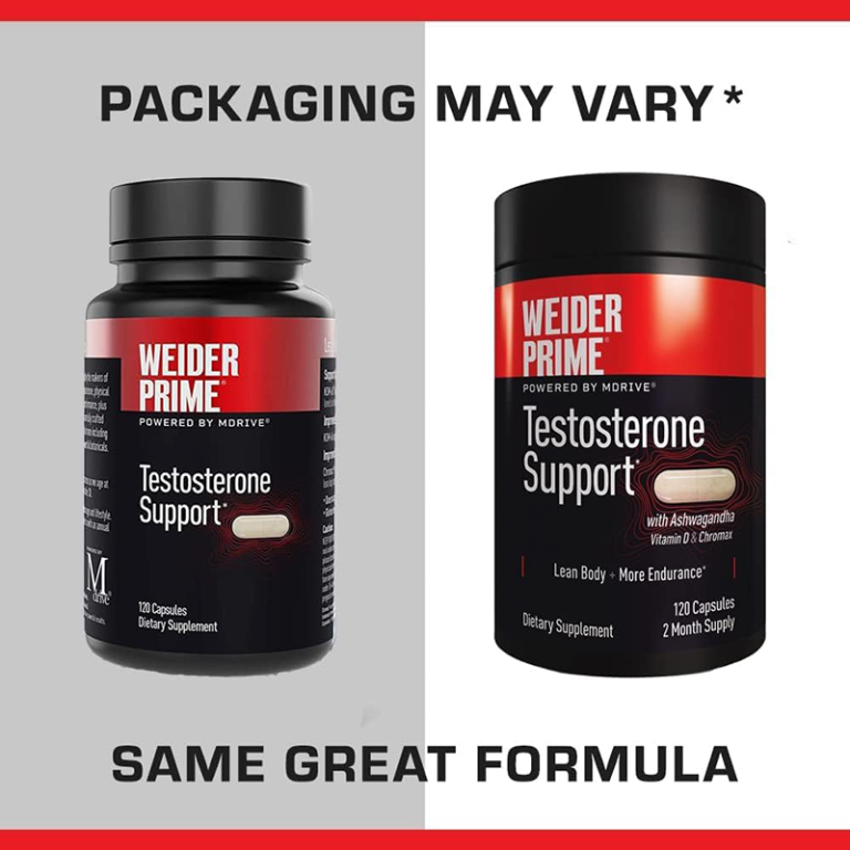 Weider Prime Testosterone Supplement - 120 Capsules