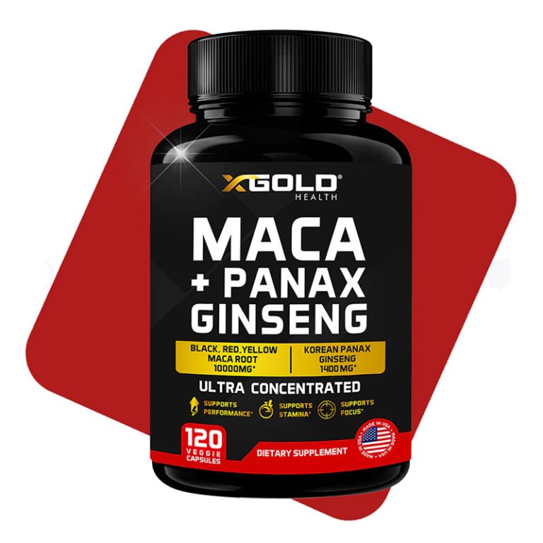 X Gold Health Maca+ Korean Panax Ginseng - 120 capsules (USA)