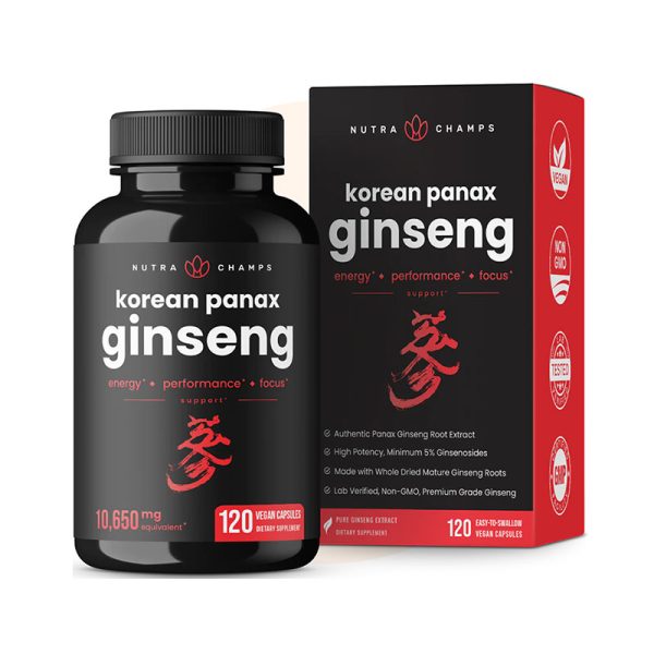 Nutra Champs Korean Panax Ginseng - 120 Capsules