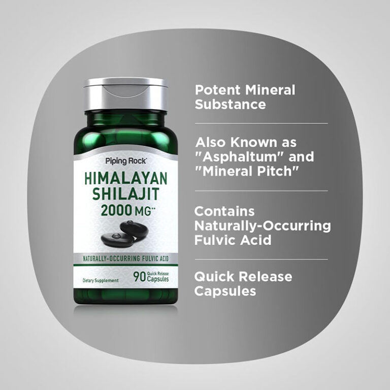 Piping Rock Himalayan Shilajit 2000mg - 90 Capsules
