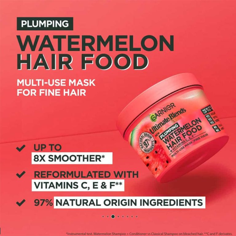 Garnier Ultimate Blends Hair Food Watermelon 3-In-1 Dry Hair Mask Treatment – 390ml