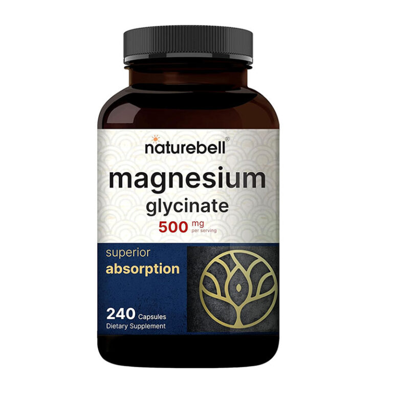 NatureBell Magnesium Glycinate Capsules 500mg - 240 Capsules