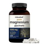 NatureBell Pure Magnesium Glycinate Capsules 500mg - 240 Capsules