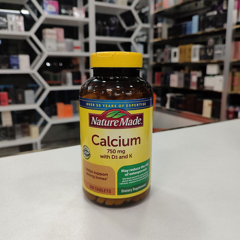 Nature Made calcium 750 mg with Vitamin D3 and k - 300 Tablets