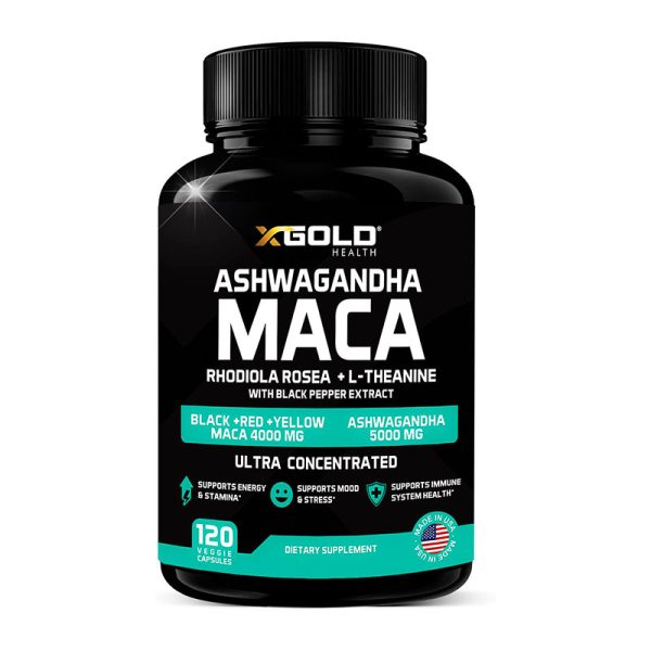 X Gold Health Ashwagandha Maca - 120 Capsules