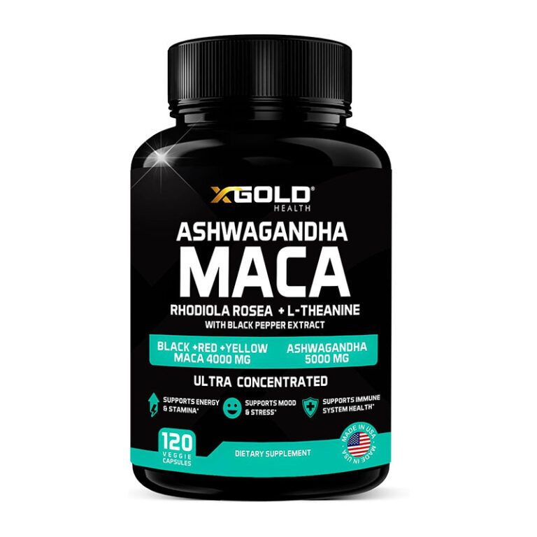 X Gold Health Ashwagandha Maca - 120 Capsules