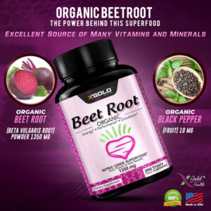 X Gold Health Beet Root 1350mg - 200 Veggie Caps